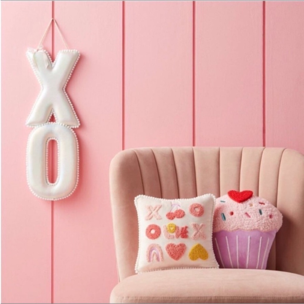 Cupcake, XO Square Love Day Pillows - Spritz Set of 2